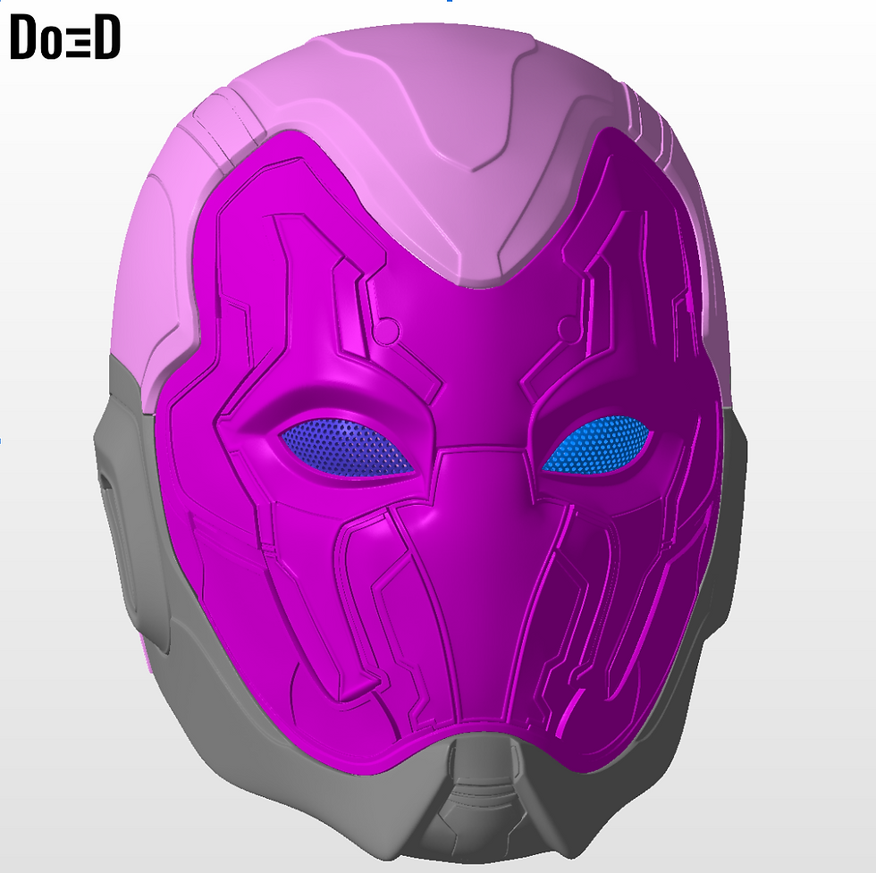 Thumbnail: Blue Beetle Helmet V2 | 3D Printable Model STL File #B42