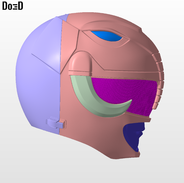 Thumbnail: Black Ranger Classic Helmet Mighty Morphin Power Rangers MMPR 3D Project #2891