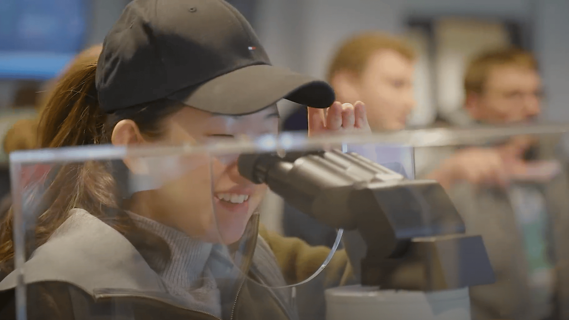 Students from RWTH Aachen view ASML's Guinness World Record-breaking smallest advertisement
